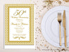 Golden Pattern 50th Wedding Anniversary Invitations