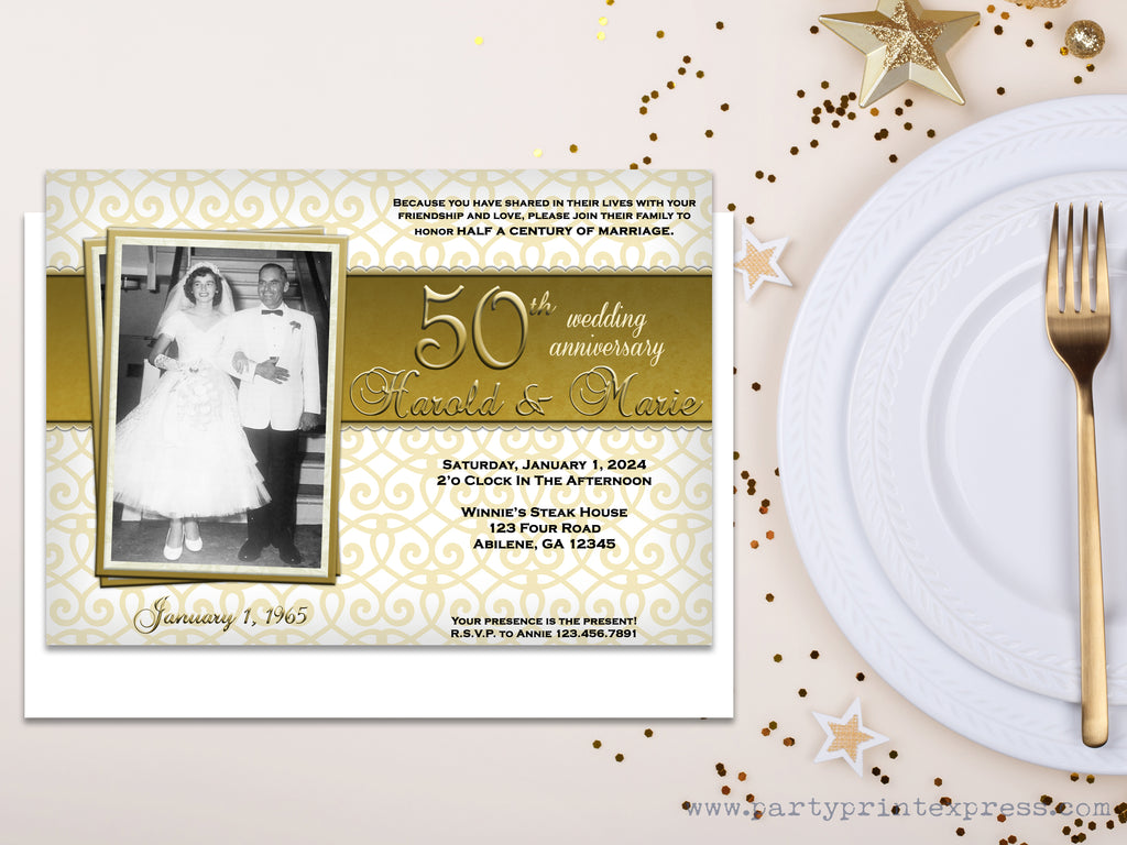 50th-anniversary-party-invitations-with-photo-party-print-express for Free Printable Anniversary Party Invitations 50th Anniversary Party Invitations with Photo | Party Print Express for Free Printable Anniversary Party Invitations