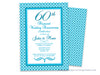 Gatsby Diamond Pattern 60th Wedding Anniversary Invitations