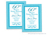 Gatsby Diamond Pattern 60th Wedding Anniversary Invitations