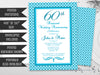 Gatsby Diamond Pattern 60th Wedding Anniversary Invitations