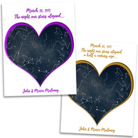 Constellation Heart Star Map Anniversary Print