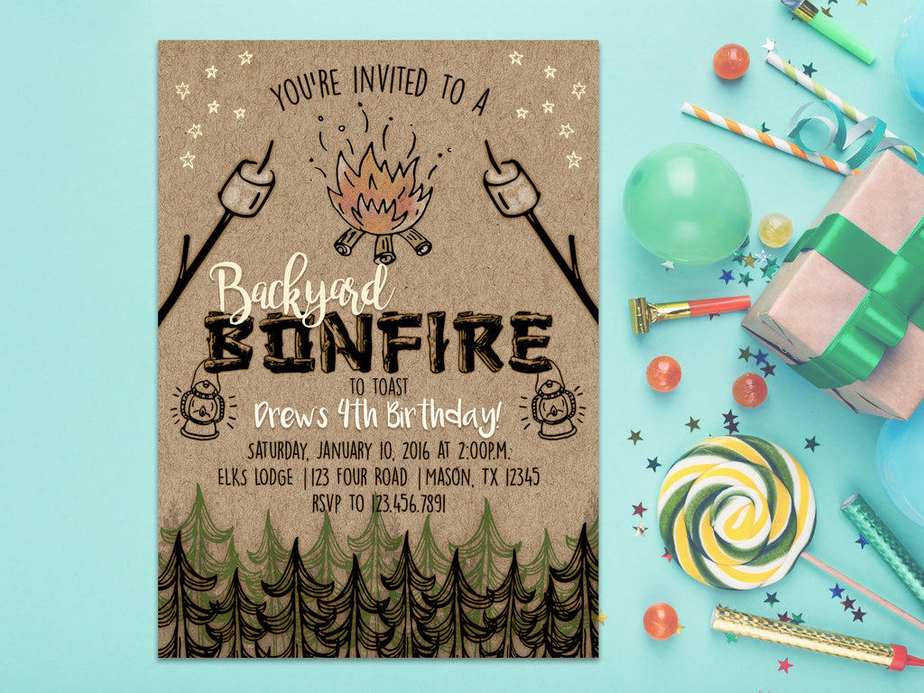 Bonfire Party Invitations Printable Bonfire Party Invitations Printable