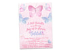 Pink Butterfly Baby Shower Invitations