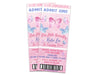 Pink Butterfly Admission Ticket Invitations