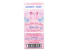 Pink Butterfly Admission Ticket Invitations