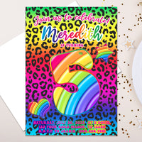Rainbow Cheetah Birthday Invitations