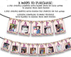 Pink Floral Womans Photo Birthday Banner