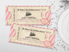 Pink Vintage Train Ticket Birthday Invitations