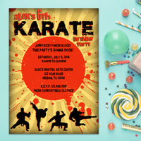 Karate Birthday Invitations