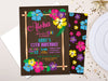 Tropical Luau Birthday Invitations