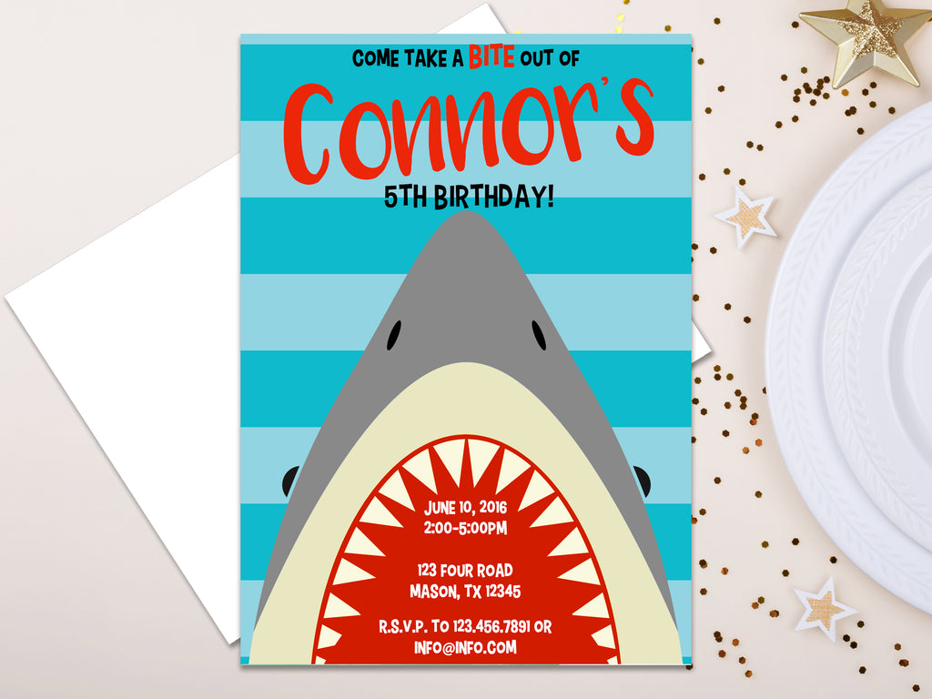 Shark Birthday Invitations | Party Print Express shark-birthday-invitations-party-print-express