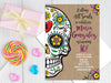 Sugar Skull Birthday Invitations