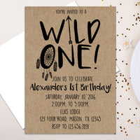 Wild ONE 1st Birthday Invitation