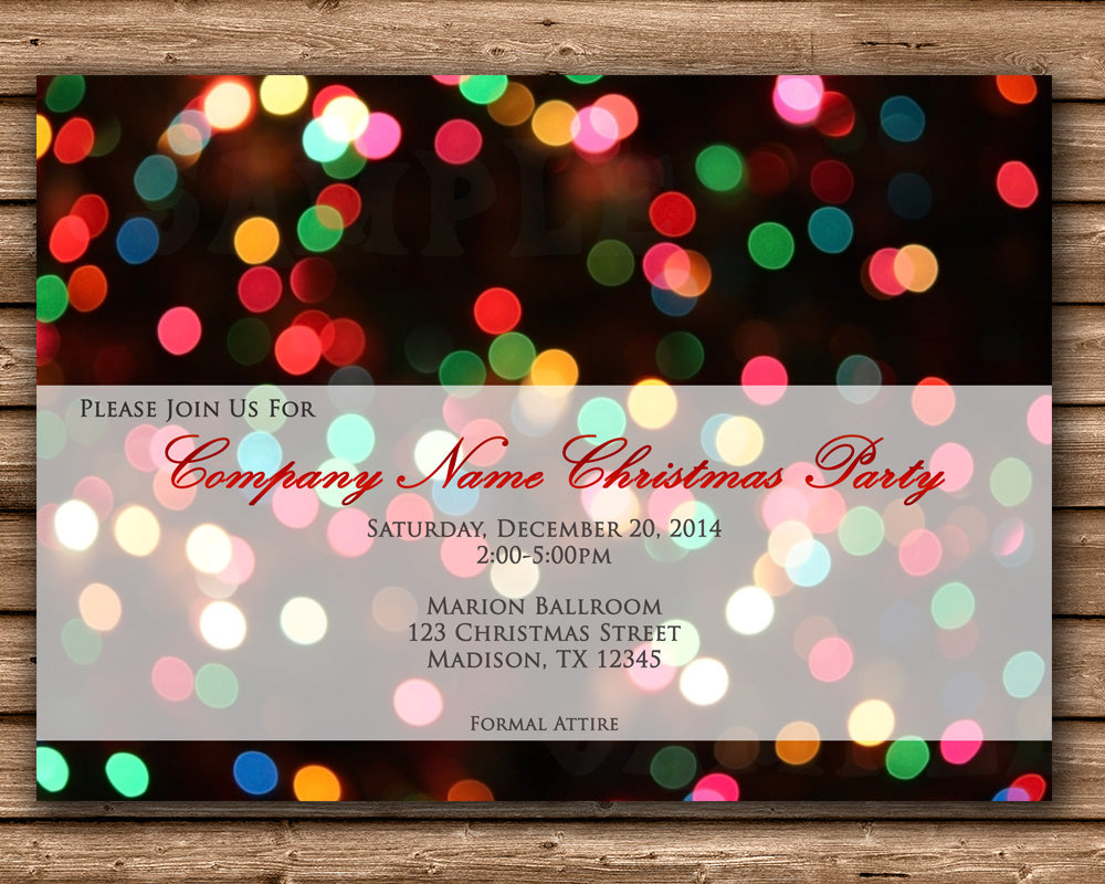 Company Christmas Party Invitations