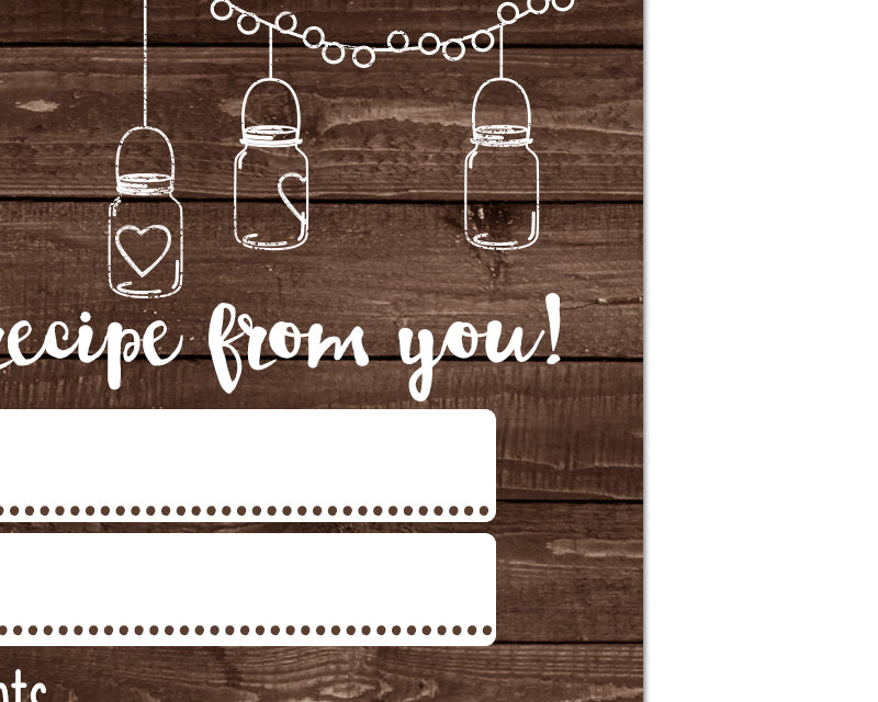 Blank Mason Jar Invitations