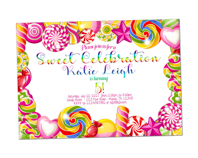 pink-candy-birthday-invitations-party-print-express for Free Printable Candyland Birthday Invitations Pink Candy Birthday Invitations | Party Print Express for Free Printable Candyland Birthday Invitations