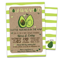 Avocado Invitations Baby Shower Bridal Birthday