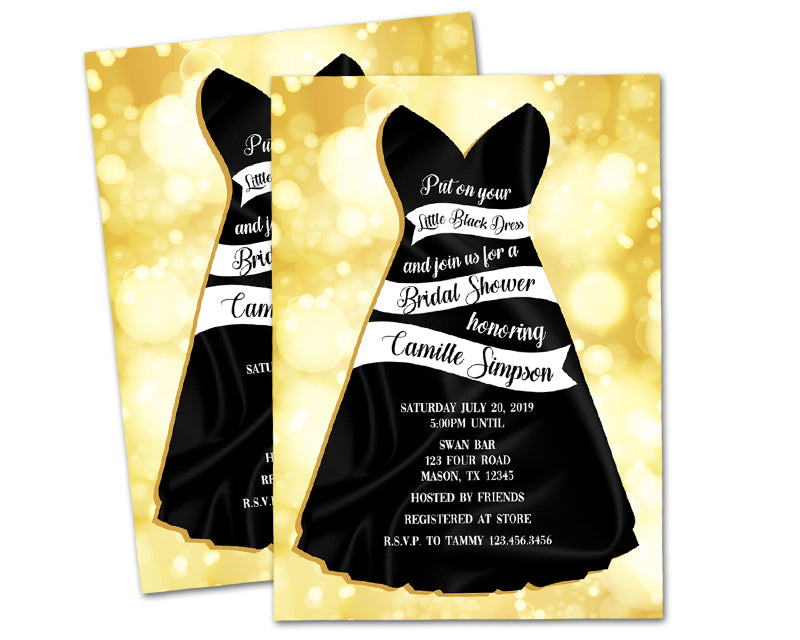 Little Black Dress Invitation Bridal Shower | Party Print Express Little Black Dress Invitation Bridal Shower | Party Print Express