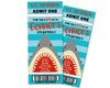 Shark Ticket Invitations Boy