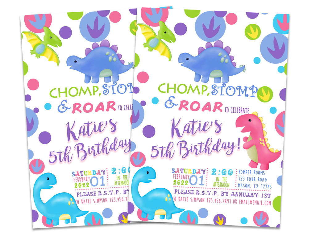 Roarsome Roundup - Birthday Invitation Template (Free)