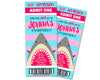 Girl Shark Admission Ticket Invitation Pink