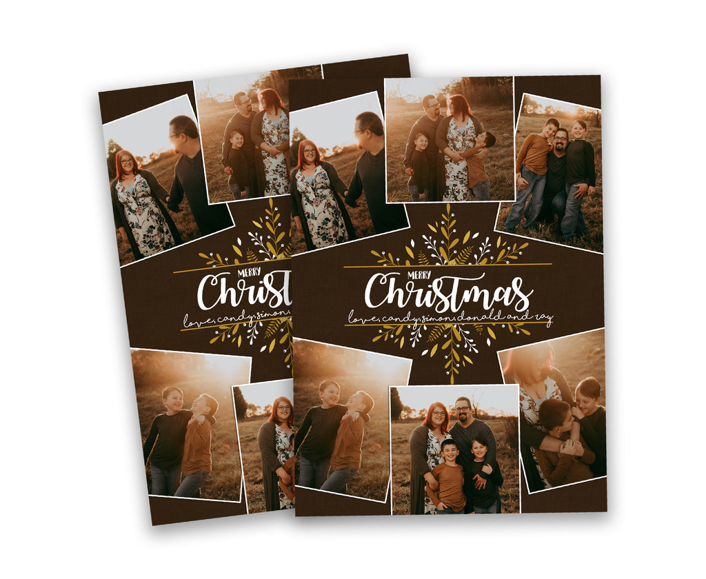 Rustic Family Photo Christmas Cards