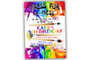 Rainbow Painting Birthday Party Invitations