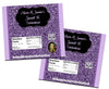 Purple Glitter Sweet 16 Candy Bar Wrappers