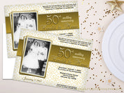 50th Anniversary Party Invitations with Photo