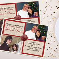 40th Wedding Anniversary Invitations Then and Now Photo