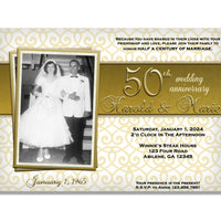 50th Anniversary Party Invitations with Photo