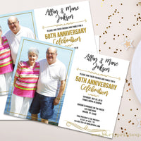 We Still Do 50th Anniversary Party Invitations Gold