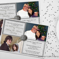 25th Wedding Anniversary Invitations Then and Now Photo