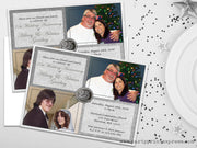 25th Wedding Anniversary Invitations Then and Now Photo