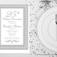 Gatsby 25th Wedding Anniversary Invitations