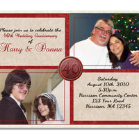40th Wedding Anniversary Invitations Then and Now Photo