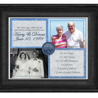 Diamond 60th Wedding Anniversary Then and Now Photo Print