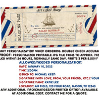 PRINTABLE Sailboat Ride Gift Experience Tickets Personalized