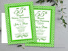 Emerald Pattern 55th Wedding Anniversary Invitations