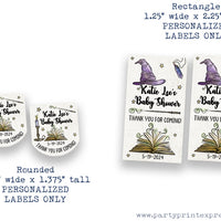 Magic Wizard Baby Shower Mini Hand Sanitizer Labels Party Favors