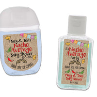Nacho Average Baby Shower Mini Hand Sanitizer Labels Party Favors
