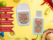Nacho Average Baby Shower Mini Hand Sanitizer Labels Party Favors