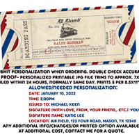 PRINTABLE Train Ride Gift Experience Tickets Personalized