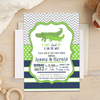 Alligator Baby Shower Invitations Boy