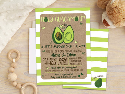 Avocado Invitations Baby Shower Bridal Birthday