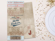 Baseball Gender Reveal Baby Shower Invitations Ticket