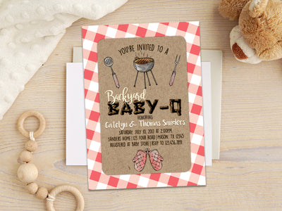 BBQ Baby-Q Baby Shower Invitations
