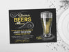 Cheers and Beers Adult Birthday Invitation Chalk