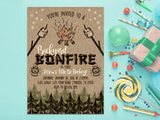 Bonfire Birthday Invitations